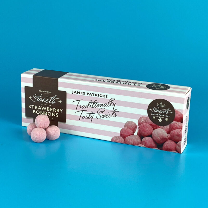 James Patricks Strawberry Bon Bons Classic Box - Retro Sweets